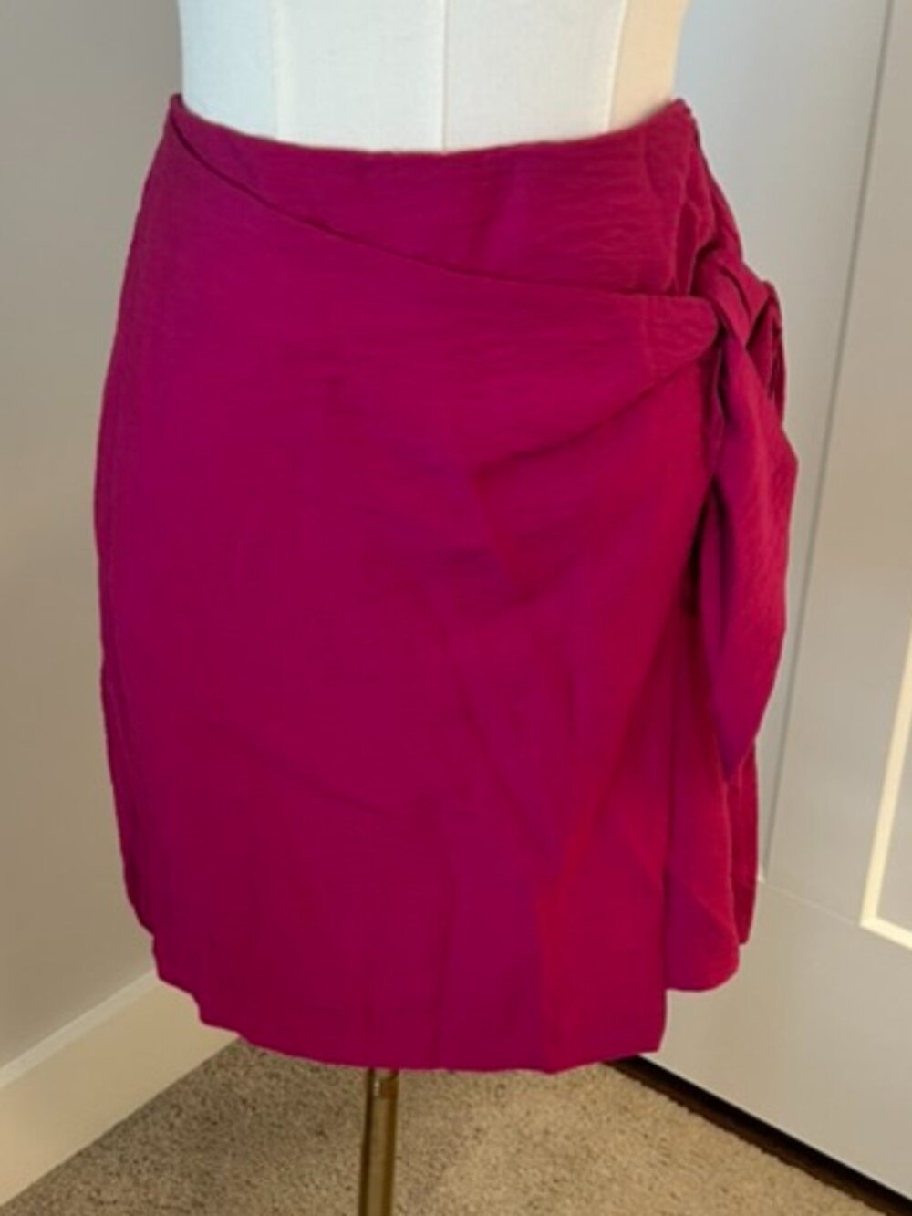 NWT Fuschia LOFT Silky Sarong Mini Skirt